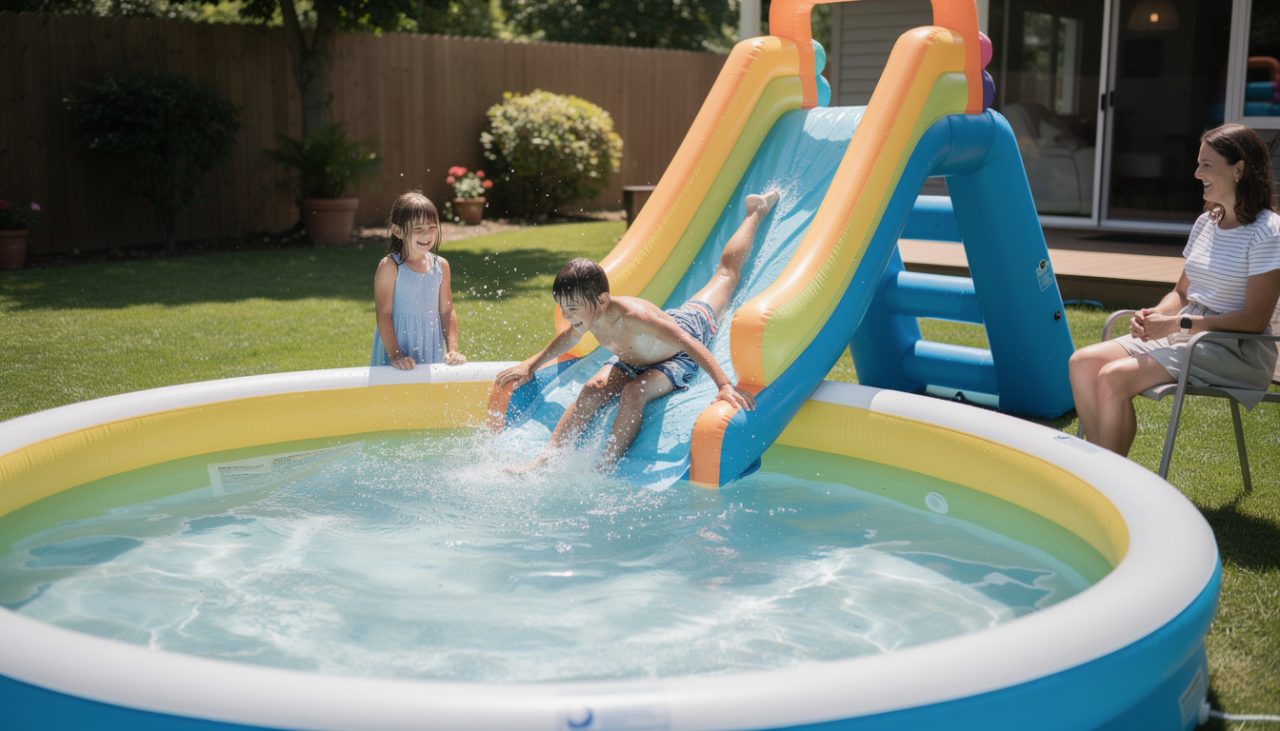 découvrez les avantages d’un toboggan pour piscine gonflable : plus de jeux, de rires et de fraîcheur pour petits et grands, à la maison.